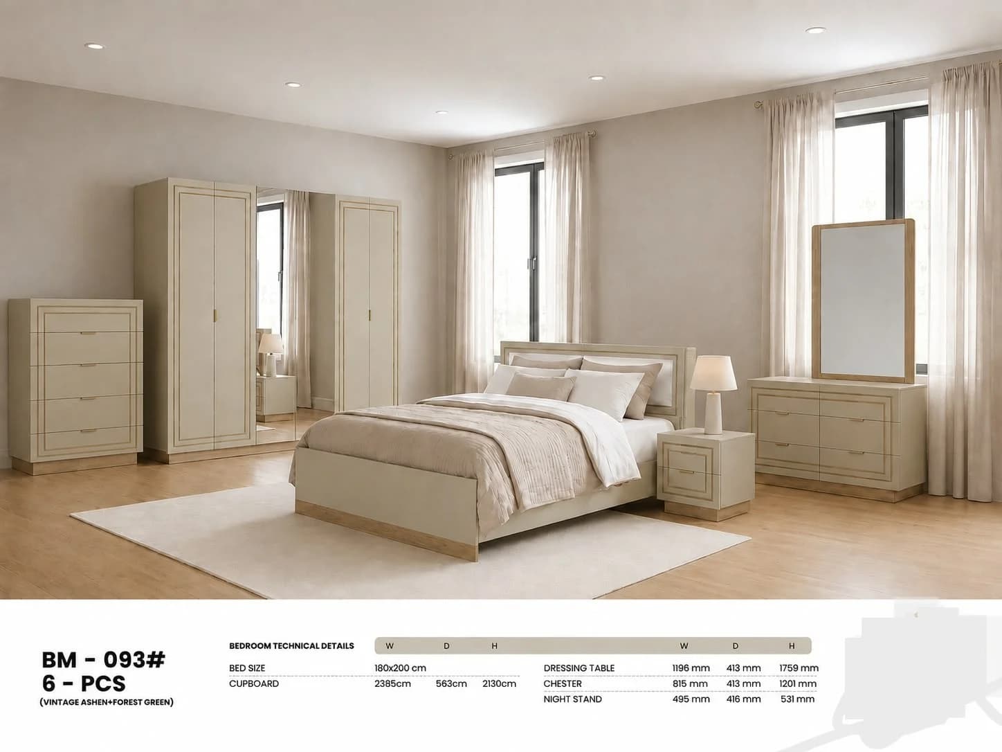 𝗩𝗜𝗡𝗧𝗔𝗚𝗘 𝗔𝗦𝗛𝗘𝗡 𝗕𝗘𝗗𝗥𝗢𝗠 𝗦𝗘𝗧 𝗠𝗢𝗗𝗘𝗟 𝗡𝗢: 𝗕𝗠-093# (6 𝗣𝗖𝗦)